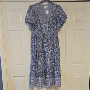 Lea Peasant Style Cotton Dress 1 X